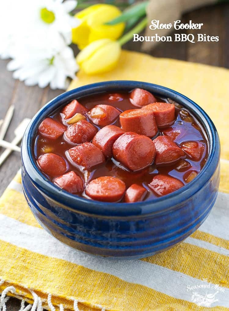 These 10-minute Slow Cooker Bourbon Barbecue Bites are crowd-pleasing easy appetizers with Southern charm! Perfect for game day or a Derby party!