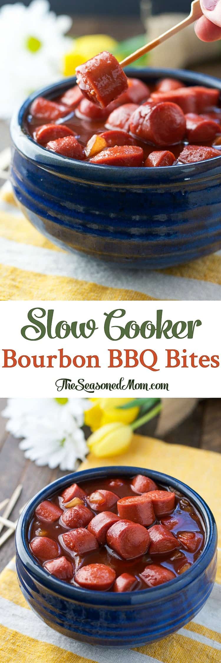 These 10-minute Slow Cooker Bourbon Barbecue Bites are crowd-pleasing easy appetizers with Southern charm! Perfect for game day or a Derby party!