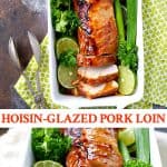 Long collage of Hoisin Pork Loin
