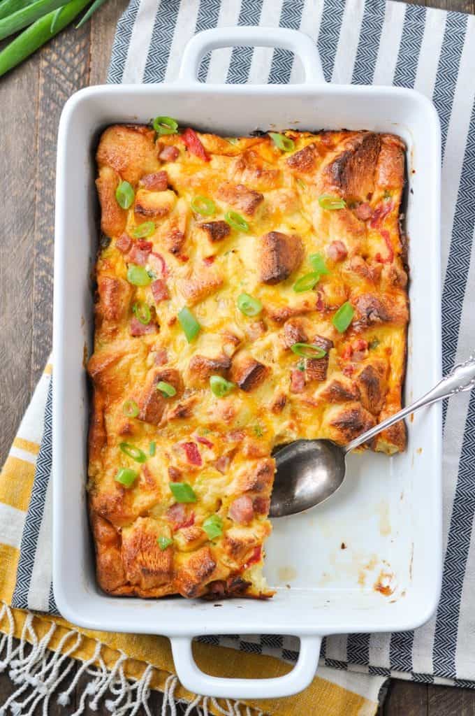 Overnight Egg Bake With Biscuits And Ham (Southern Style) The