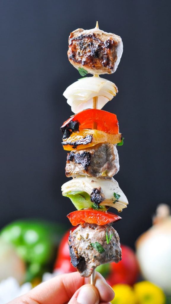 Garlic & Herb Grilled Pork Kabobs The Seasoned Mom