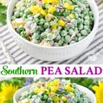 Long collage of Southern Pea Salad