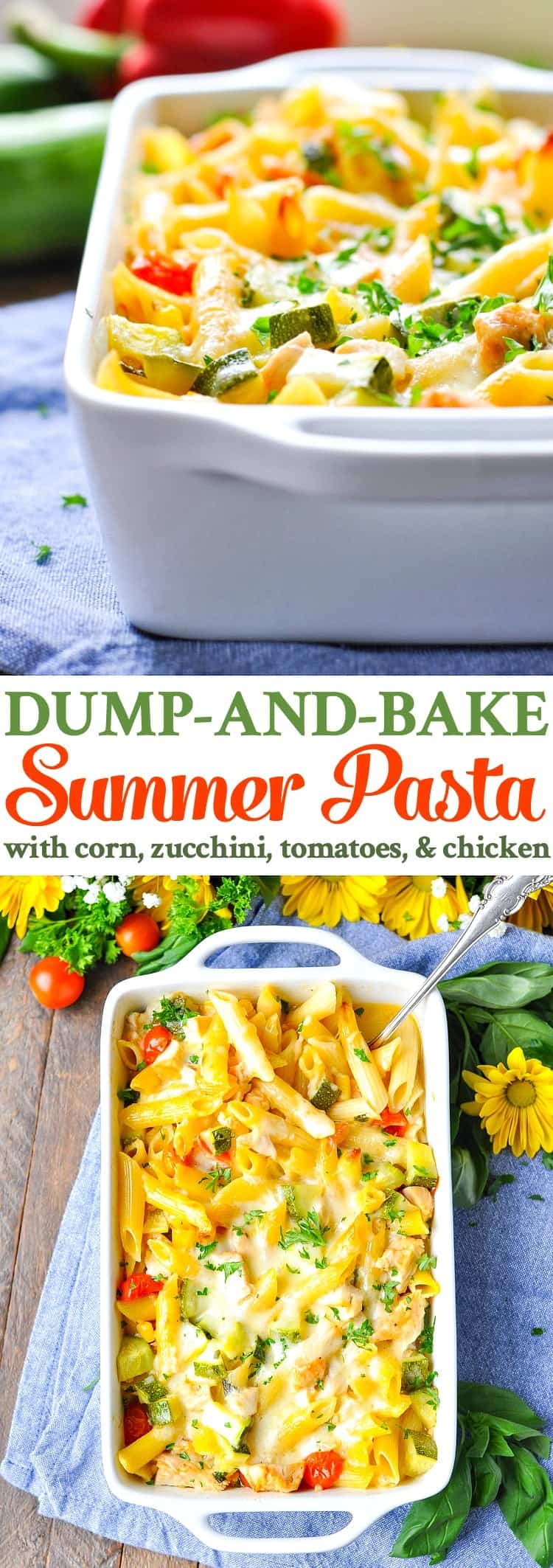 Dump-and-Bake Summer Pasta - The Seasoned Mom