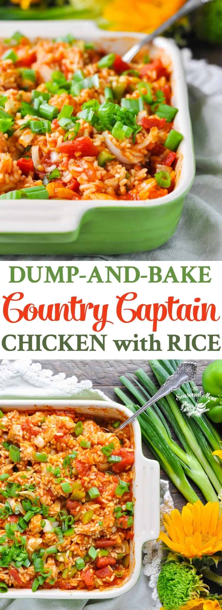 Dump-and-Bake Country Captain Chicken and 30 Days of Dump-and-Bake Dinners! Meal Planning | Meal Prep | Easy Dinner Recipes | Dinner Ideas | Casserole Recipes | Dump and Go Recipes | Chicken Breast Recipes | Pasta Recipes | 5 Ingredient of Less Dinner Recipes