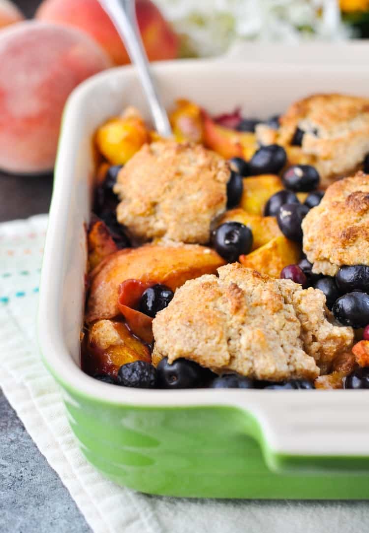 Healthy Blueberry Peach Cobbler + Our Week in Meals 32! The Seasoned Mom