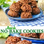 Long collage of Amish No Bake Cookies