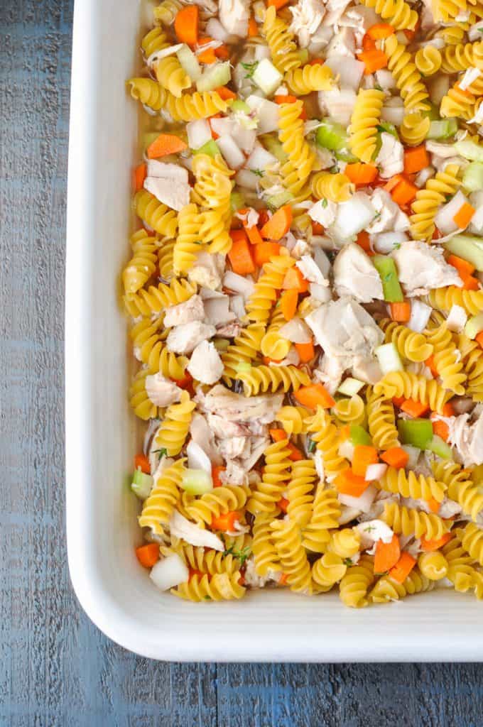 Dump and Bake Chicken Noodle Casserole The Seasoned Mom