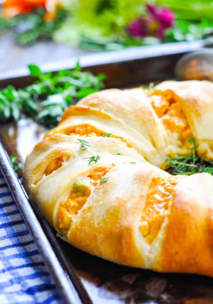 Buffalo Chicken Dip Crescent Ring The Seasoned Mom