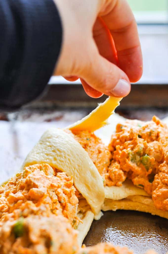 Buffalo Chicken Dip Crescent Ring The Seasoned Mom