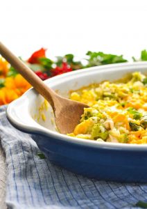 Dump-and-Bake Chicken Broccoli Rice Casserole - The Seasoned Mom