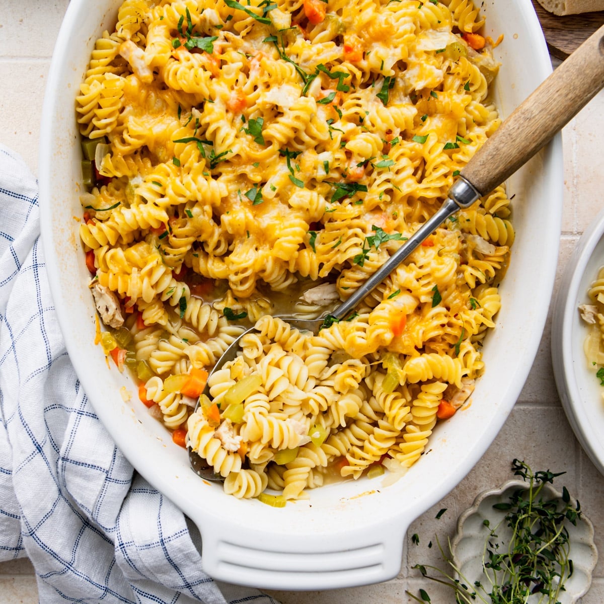 Dump-and-Bake Chicken Noodle Casserole