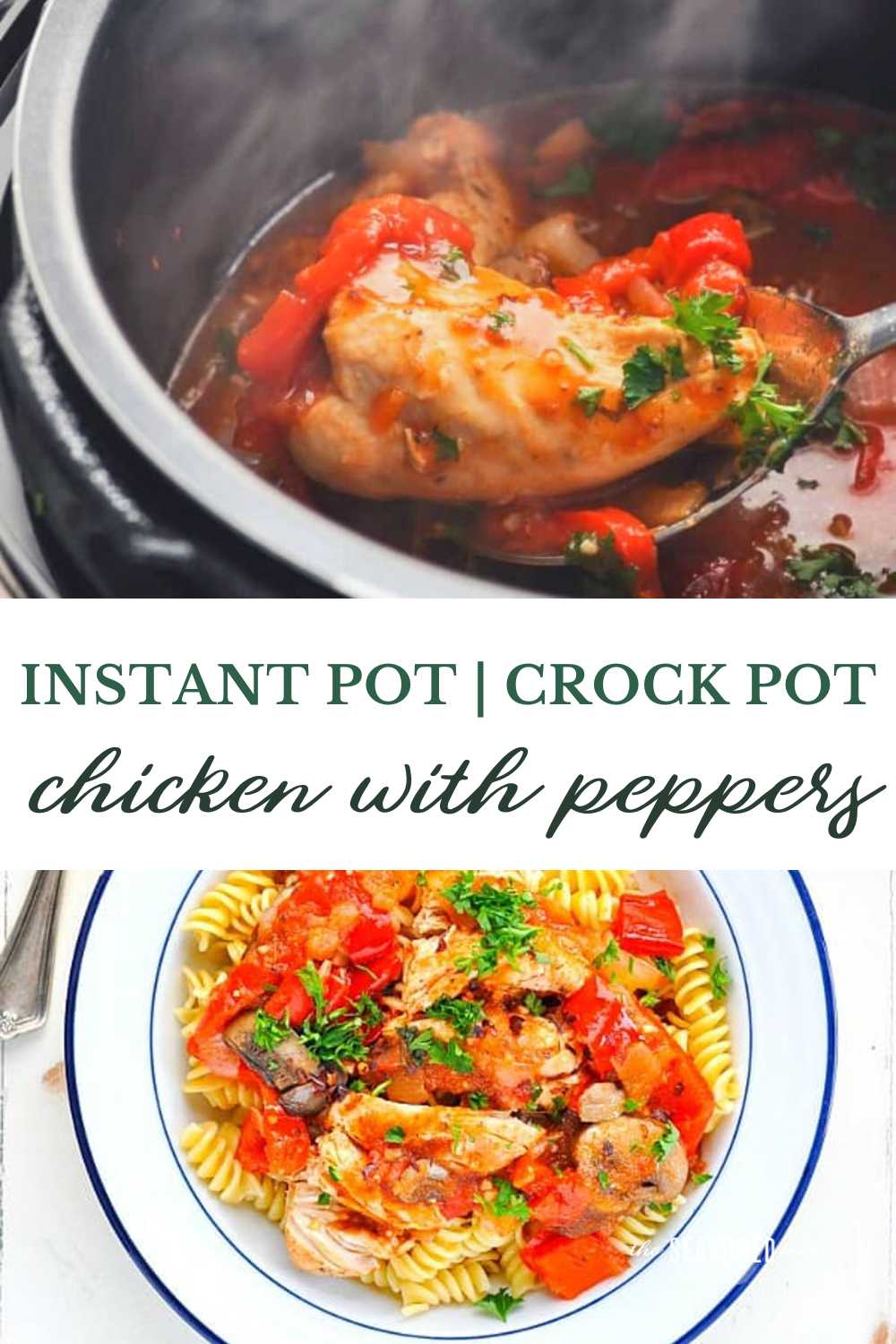 Chicken with Peppers (Slow Cooker or Instant Pot) - The Seasoned Mom