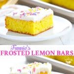 Long collage of Frosted Lemon Bars