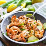 Grilled Honey Lime Shrimp is an easy and healthy dinner recipe!