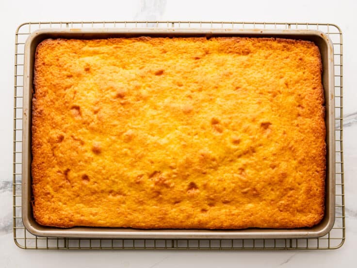 Baked cake mix lemon bars before frosting.
