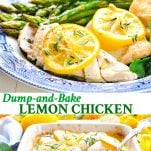 Long collage of Baked Lemon Chicken