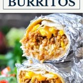 The easiest burrito recipe with text title box at top