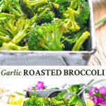 Long collage image of Roasted Broccoli Recipe