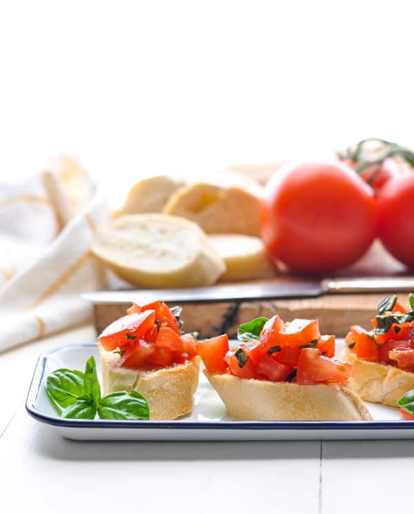 Serve bruschetta at your next summer cocktail party for an easy Italian appetizer or side dish