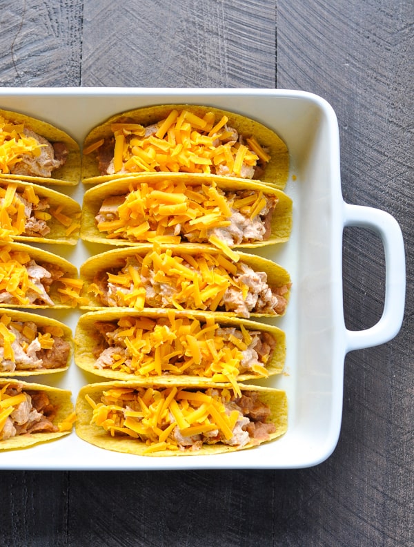 These Chicken Tacos are baked in the oven for easy prep!