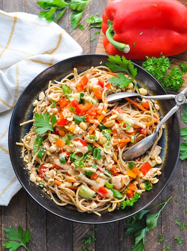 Love peanut butter than you'll love these cold peanut sesame noodles!