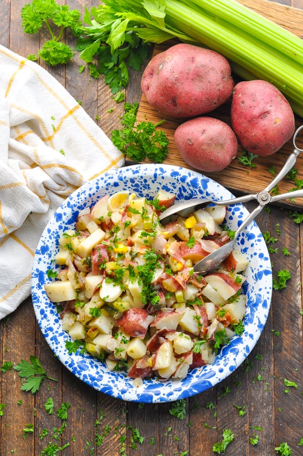 Any home cook can prepare this easy authentic German Potato Salad recipe!