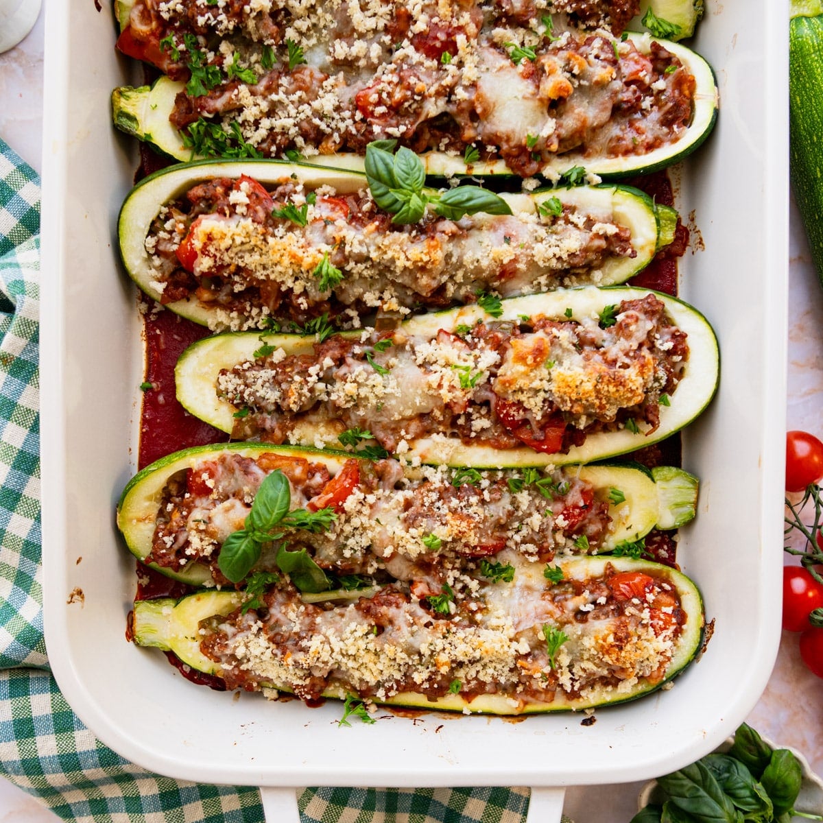 Stuffed Zucchini Boats