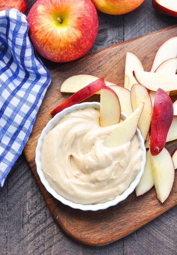 Brown sugar cream cheese apple dip is an easy fruit dip for snack time