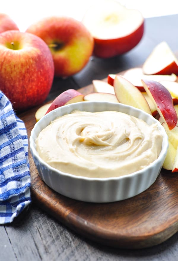 4 Ingredient Cream Cheese Apple Dip is an easy snack idea for kids