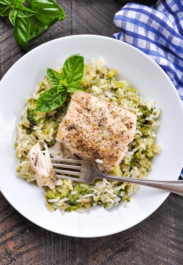 DumpandBake Italian Fish Recipe with Broccoli and Rice The Seasoned Mom