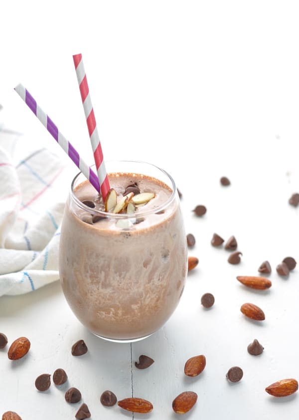Chocolate Smoothie made with almonds 