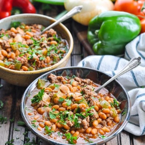 Slow Cooker Pork and Beans The Seasoned Mom
