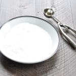 Bowl of granulated sugar.
