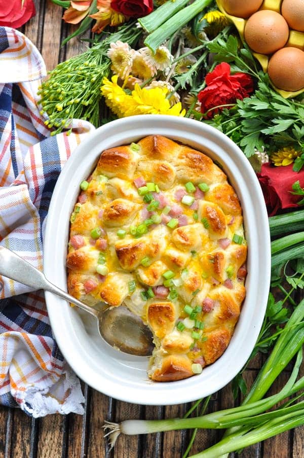{Overnight} Ham, Egg and Cheese Monkey Bread