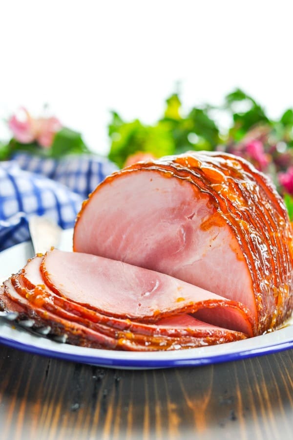 5-Ingredient Baked Ham with Apricot Glaze - The Seasoned Mom