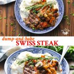 Long collage of Dump and Bake Swiss Steak