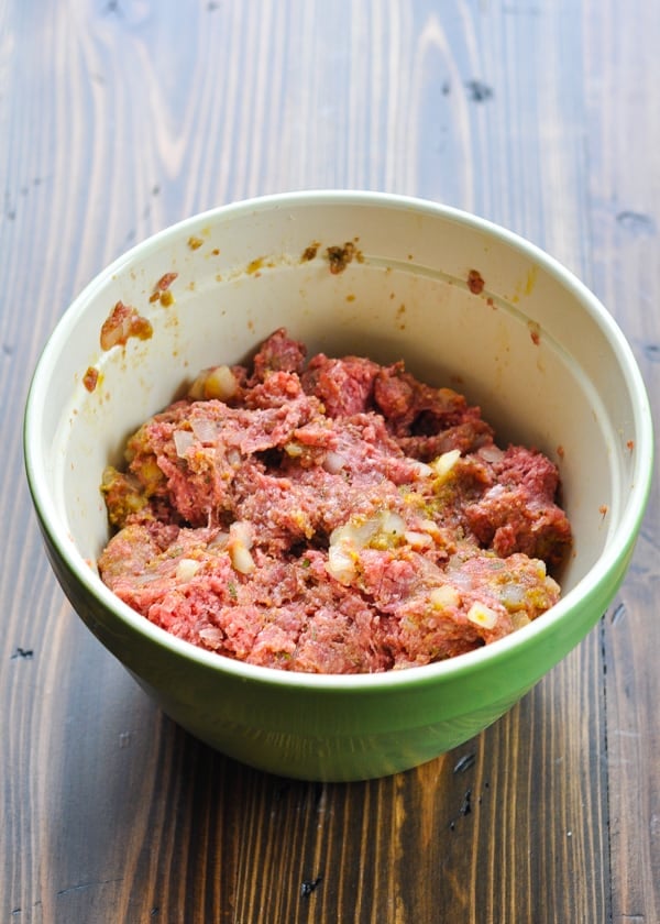 Ground beef mixture for meatloaf