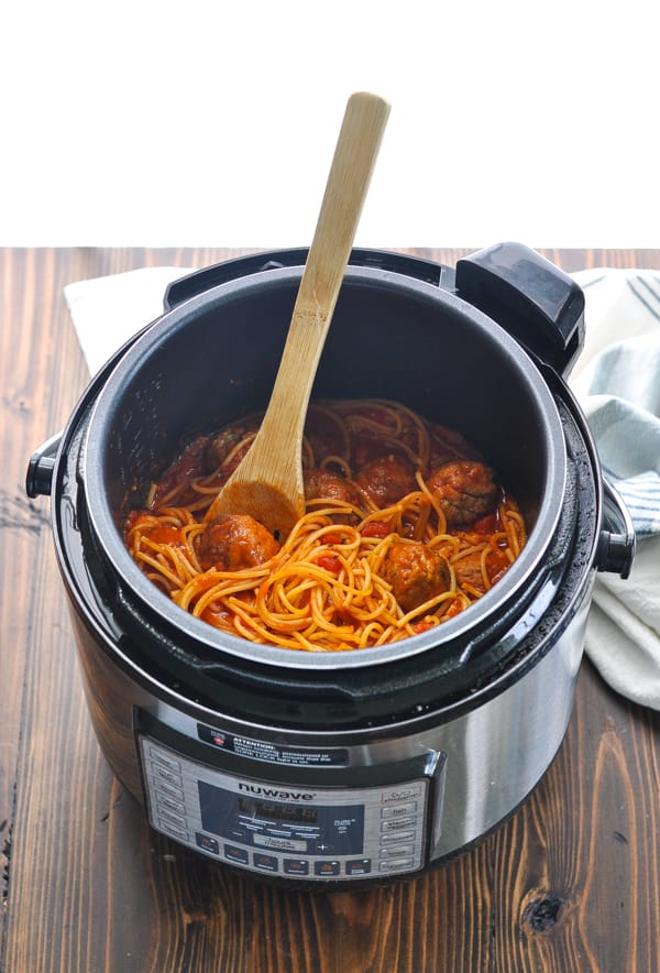 Instant Pot Spaghetti and Meatballs - The Seasoned Mom