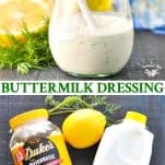 Long collage of buttermilk dressing recipe