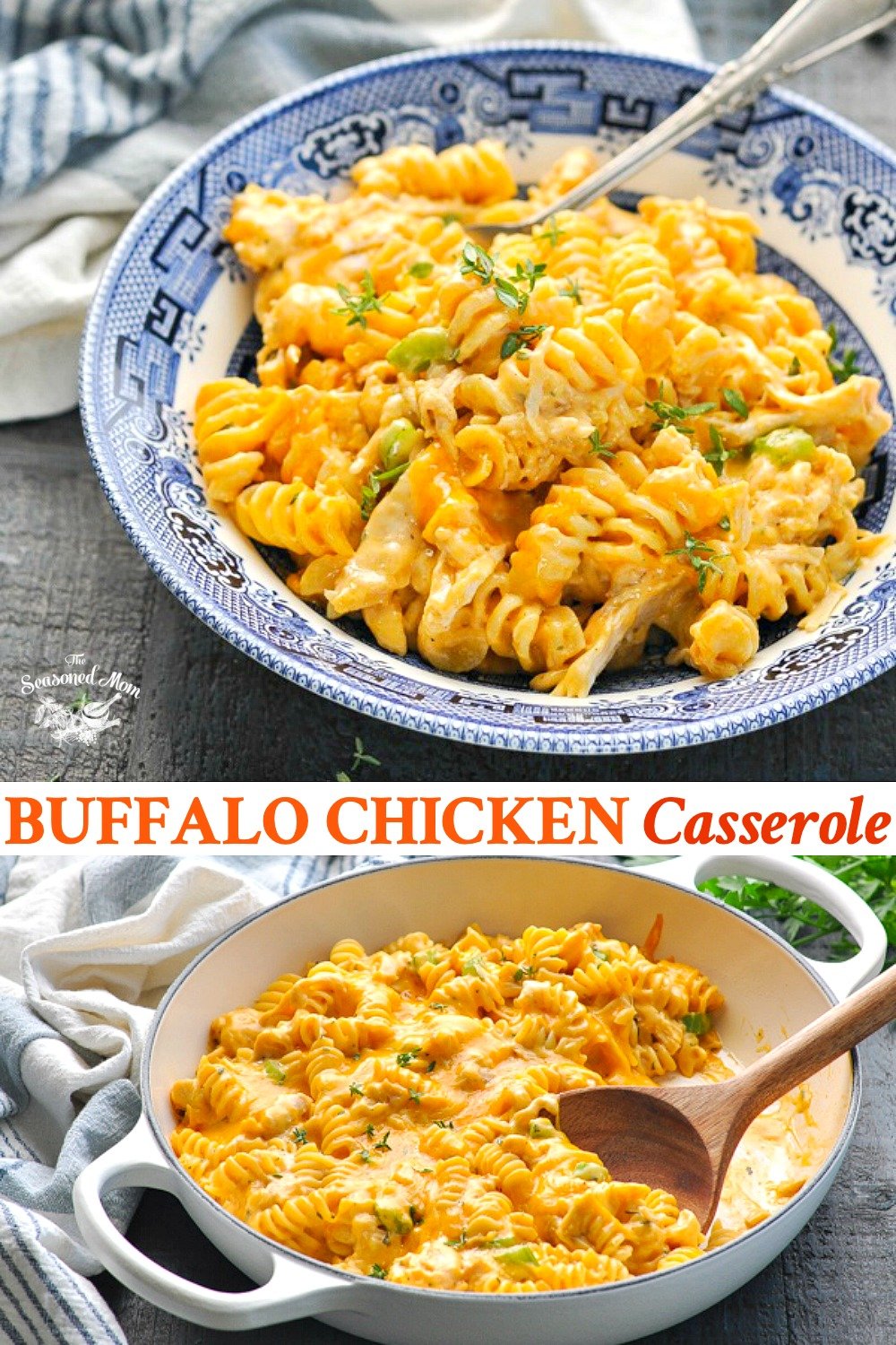 Buffalo Chicken Casserole - The Seasoned Mom