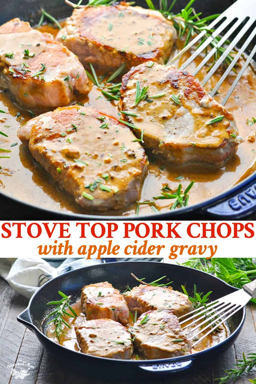 Stovetop Pork Chops with Apple Cider Gravy - The Seasoned Mom