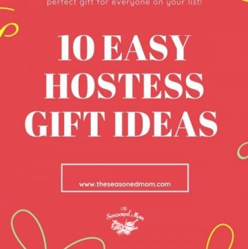 Collage of easy hostess gift ideas
