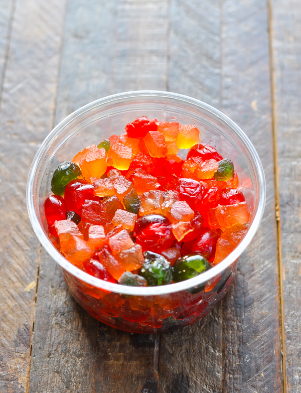 Jar of candied fruit