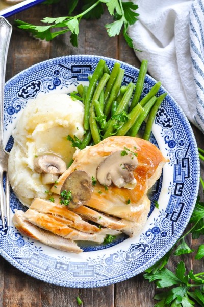 Crock Pot Chicken and Mushrooms Recipe | The Seasoned Mom