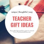 Long collage image of Teacher Gift Ideas