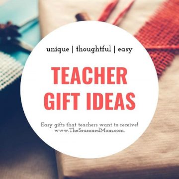 Small collage of easy teacher gift ideas for Christmas