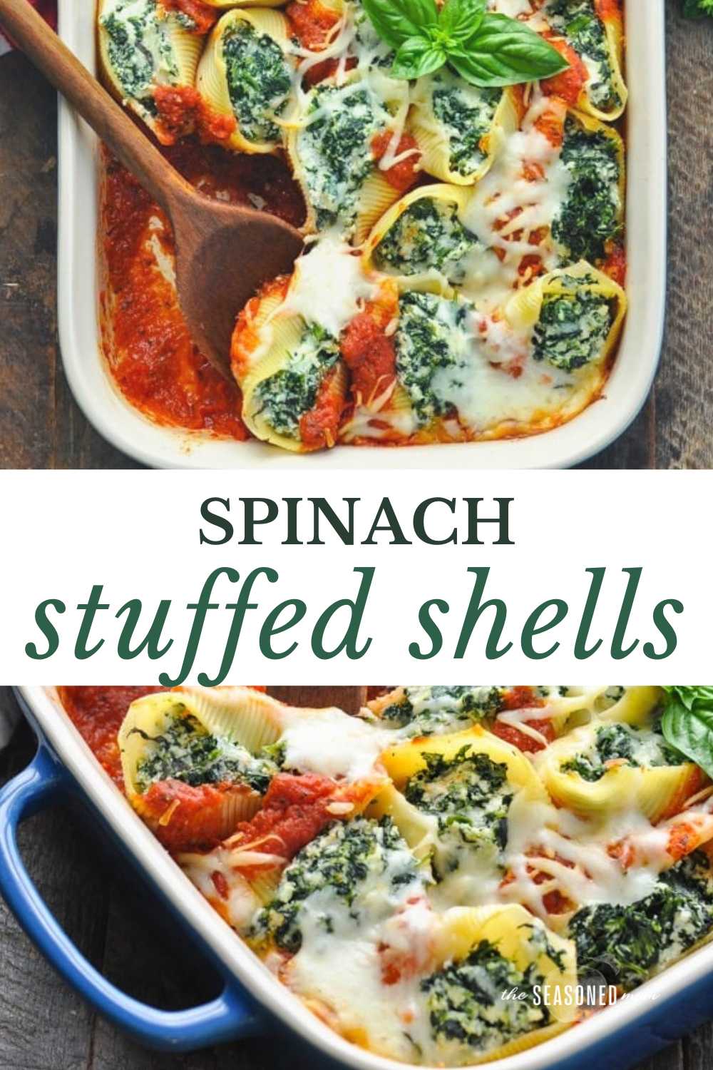 Spinach Stuffed Shells - The Seasoned Mom
