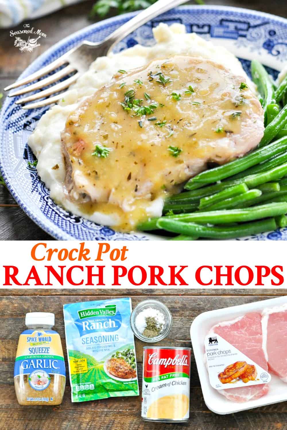 Crock Pot Ranch Pork Chops - The Seasoned Mom