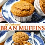 Long collage of Bran Muffins