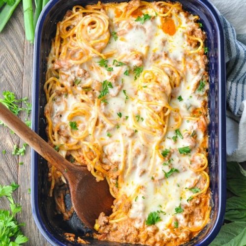 Spaghetti Casserole - The Seasoned Mom